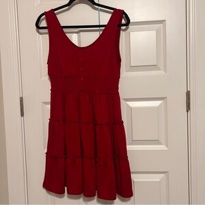 Chic Scarlet Sleeveless Mini Dress
